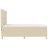 vidaXL LED Box Spring Bed med madras Creme 160 x 200 cm Stof