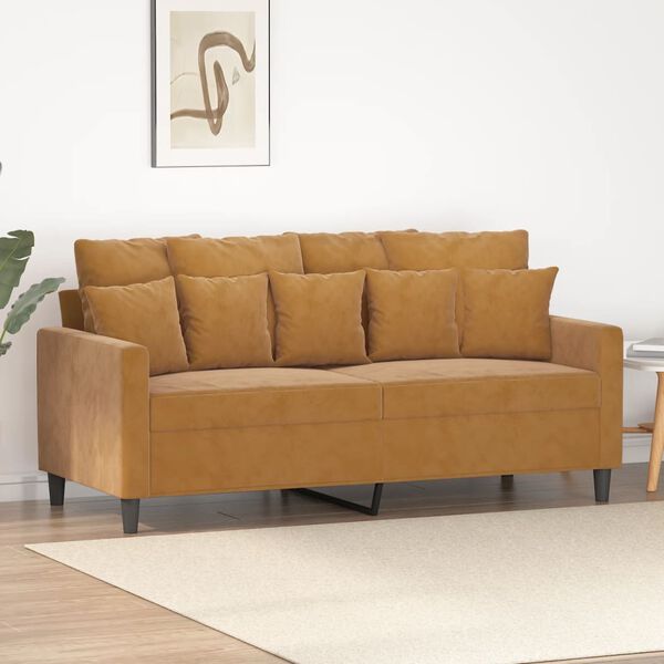 vidaXL 2-personers sofa 140 cm fl&oslash;jl brun