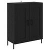 vidaXL Sideboard Sort eg 69,5 x 34 x 90 cm Ingeni&oslash;rt tr&aelig; og jern