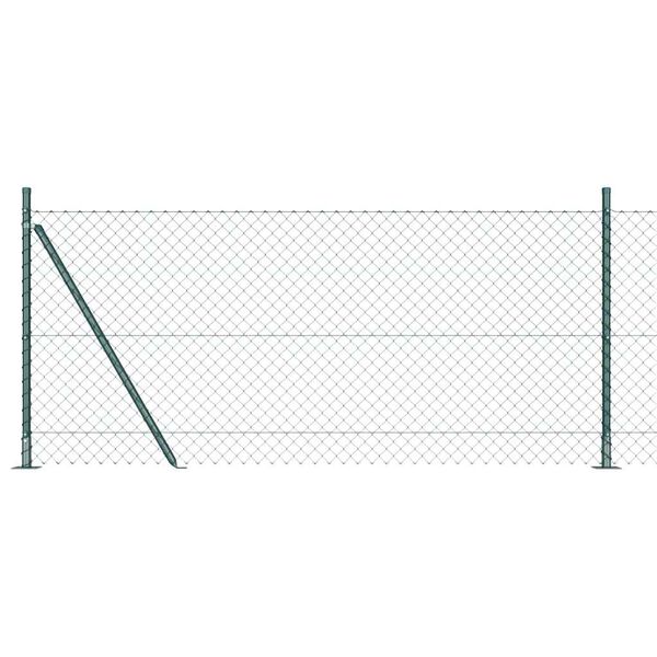 vidaXL Hegnsp&aelig;l Gr&oslash;n 25 x 1 m (40 x 40 mm mesh) St&aring;l og PVC