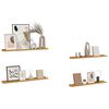 vidaXL V&aelig;ghylde med hylde 4 pcs Beige 80 x 9 x 3 cm Konstrueret tr&aelig;