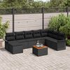 vidaXL Havesofa S&aelig;t 9 pcs Sort Poly rattan