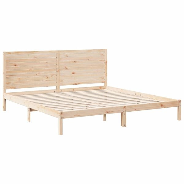 vidaXL ekstra lang sengeramme uden madras 180x210 cm massivt tr&aelig;