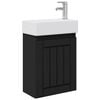 vidaXL Badev&aelig;relses Vanity-enhed med Armatur Sort 45,5 x 25,5 x 84 cm