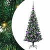 vidaXL Kunstig Forbelyst Juletr&aelig; med stativ Gr&oslash;n 120 cm PVC og metal