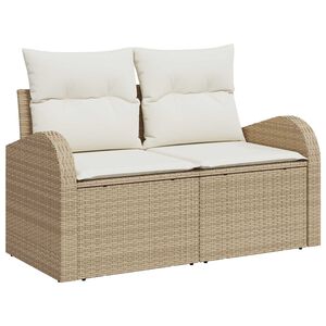 vidaXL Havem&oslash;belsofa med pude Beige 124 x 62 x 69cm polyrattan