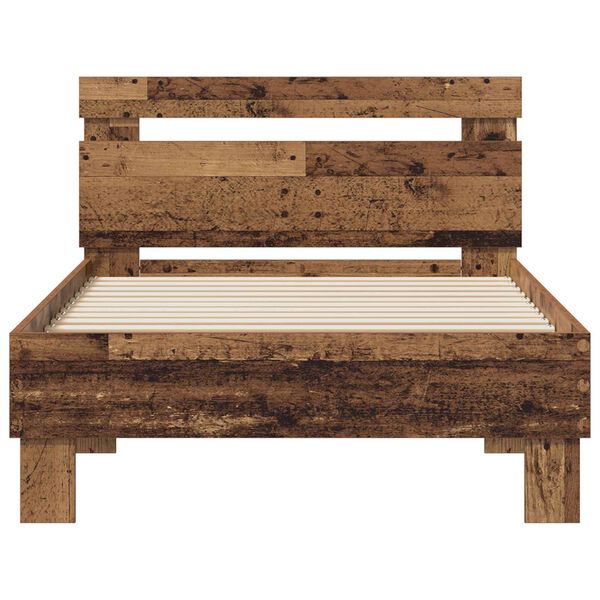 vidaXL Sengestel Gammelt tr&aelig; 98,5 x 200 cm Konstrueret tr&aelig;