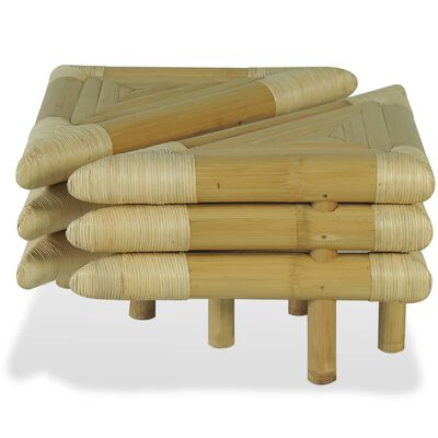 vidaXL natborde 2 stk. 60 x 60 x 40 cm bambus naturfarvet