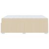 vidaXL Sengestel med madras Creme 140 x 200 cm Stof