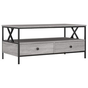 vidaXL sofabord 100x51x45 cm konstrueret tr&aelig; gr&aring; sonoma-eg
