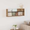 vidaXL Magasin Rack Artisan Egetr&aelig; 80 x 12 x 30 cm Konstrueret tr&aelig;