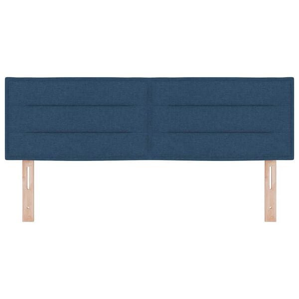 vidaXL Hovedg&aelig;rde med hovedg&aelig;rde Bl&aring; 160 cm Faux l&aelig;der