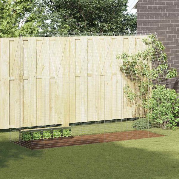 vidaXL Kanin Bur S&oslash;lv 300 x 100 x 210 cm Galvaniseret st&aring;l