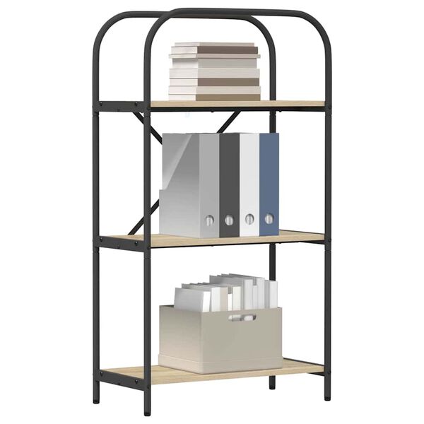 vidaXL Bogreol Sonoma eg 60 x 30 x 109 cm Konstrueret tr&aelig;