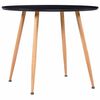 vidaXL spisebord 90 x 73,5 cm MDF sort og egetr&aelig;sfarve