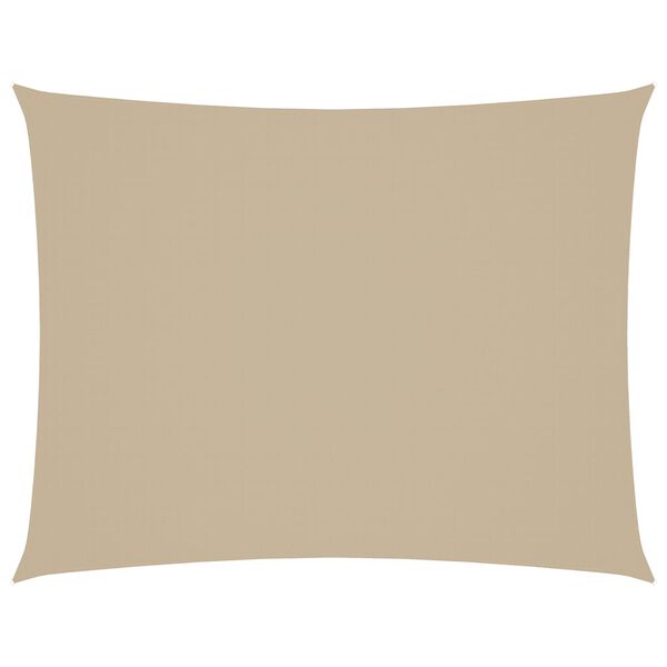 vidaXL solsejl 6x8 m rektangul&aelig;r oxfordstof beige