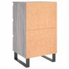 vidaXL sengeborde 2 stk. 40x35x69 cm konstrueret træ grå sonoma-eg