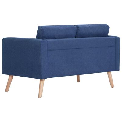 vidaXL 2-personers sofa i stof blå