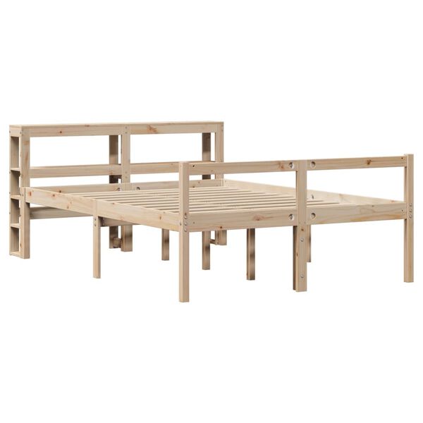 vidaXL seniorseng med sengegavl 140x190 cm massivt fyrretr&aelig;