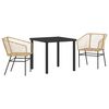 vidaXL Have Spisebordss&aelig;t 3 stk. Brun polyrattan