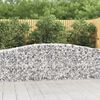 vidaXL buede gabionkurve 3 stk. 400x50x80/100 cm galvaniseret jern