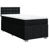 vidaXL kontinentalseng med madras 90x200 cm stof sort