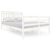 vidaXL sengeramme 140x200 cm massivt tr&aelig; hvid