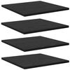 vidaXL Boghylde Br&aelig;t 4 pcs Sort 40 x 40 x 1,5 cm Konstrueret tr&aelig;