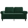 vidaXL 2-personers sofa 120 cm fl&oslash;jl m&oslash;rkegr&oslash;n