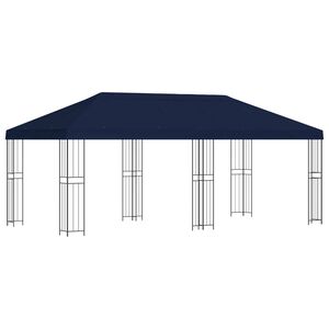 vidaXL Have Gazebo 6 x 3 m Bl&aring; Polyester og St&aring;l 190 gsm