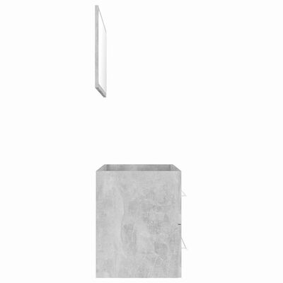 vidaXL badeværelsesmøbelsæt 2 dele spånplade betongrå