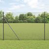 vidaXL Hegnsp&aelig;l Gr&aring; 25 x 1,6 m (12 x 12 mm net) St&aring;l og PVC