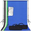 vidaXL fotostudies&aelig;t med softboxlampe og baggrund