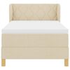 vidaXL Box spring seng med madras Creme 90 x 190 cm Stof