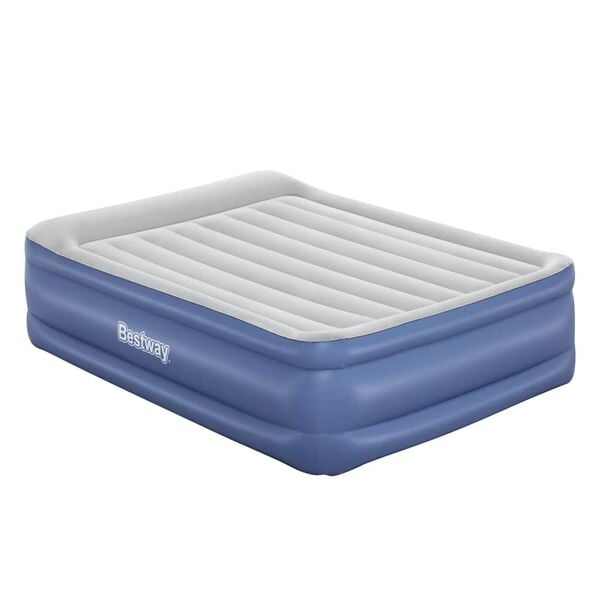 Bestway luftmadras Tritech 203x152x56 cm 2-personers bl&aring; og gr&aring;