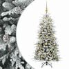 vidaXL Kunstigt Hinged Juletr&aelig; 120 cm 150 LED'er Varm hvid PE og PVC