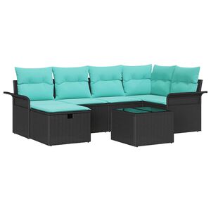 vidaXL Havesofa S&aelig;t 7 stk. Poly rattan