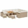 vidaXL Havesofa S&aelig;t med pude 12 pcs Beige polyrattan