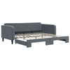 vidaXL daybed med udtr&aelig;k 100x200 cm velour m&oslash;rkegr&aring;
