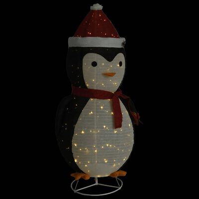 vidaXL dekorativ julepingvin m. LED-lys 180 cm luksuriøst stof