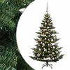 vidaXL Kunstigt juletr&aelig; med julekugle 120 cm 150 LED'er Varm hvid