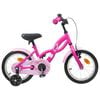 vidaXL B&oslash;rnecykel 14 tommer anbefalet til 3-5 &aring;r gammel M&oslash;rk pink