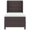 vidaXL Box spring seng med madras M&oslash;rkebrun 80 x 200 cm Stof