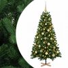 vidaXL Kunstigt juletr&aelig; med julekugle 120 cm 150 LED'er Varm hvid PVC
