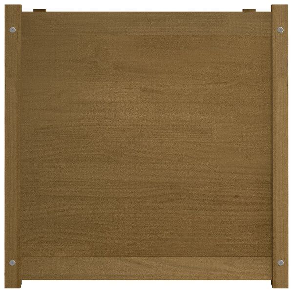vidaXL plantekasse 70x70x70 cm massivt fyrretræ gyldenbrun