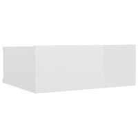 vidaXL svævende natbord 40 x 30 x 15 cm spånplade hvid højglans
