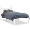 vidaXL sengeramme med sengegavl 90x190 cm metal hvid