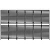 vidaXL rumdeler 6 paneler polyrattan sort