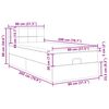 vidaXL osmannisk sengeramme med madras 80x200 cm stof sort