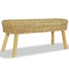 vidaXL entr&eacute;b&aelig;nk 110 x 35 x 45 cm naturligt rattan